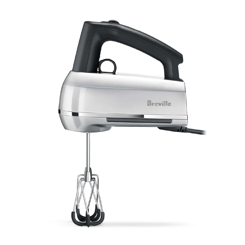 Breville BHM800SIL handheld mixer attachments for versatile batter and dough tasks.