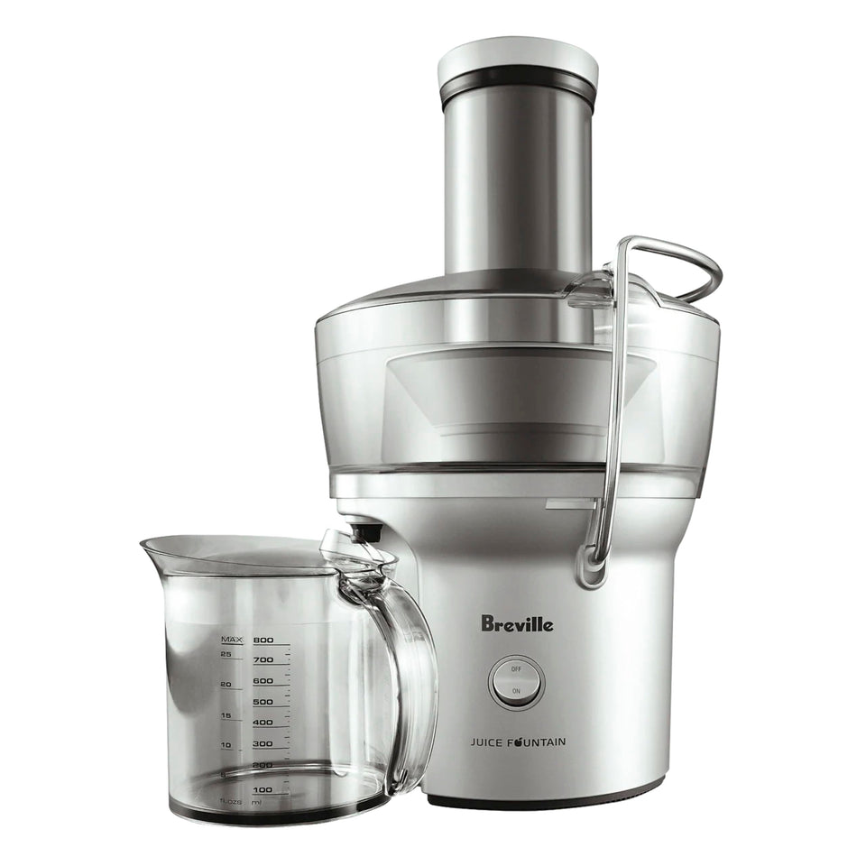 Breville BJE200XL juice fountain compact enabling whole-fruit juicing for quick prep
