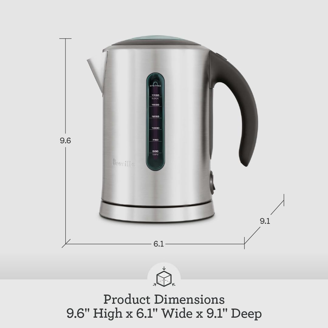 Breville BKE700BSS brushed stainless steel finish adds durable style to any countertop