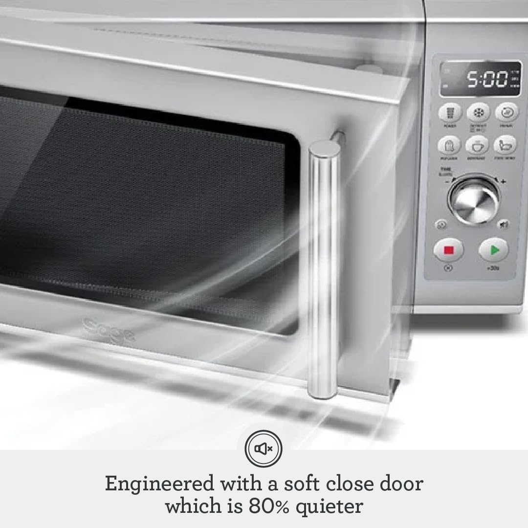 Breville BMO650SIL control panel with quick shortcuts for Reheat and Defrost.