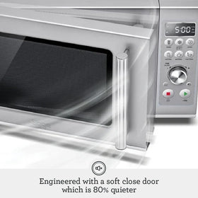 Breville BMO650SIL control panel with quick shortcuts for Reheat and Defrost.