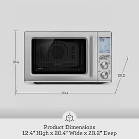 Breville BMO870BSS includes accessories like Combi Crisp Pan and Trivet for flexible cooking.