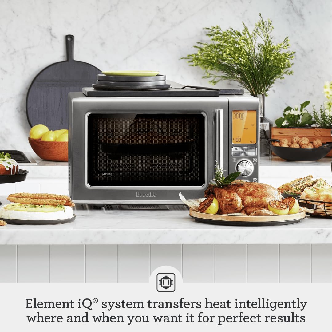 Breville BMO870BSS inside cavity highlights spacious cooking chamber for meals and snacks.