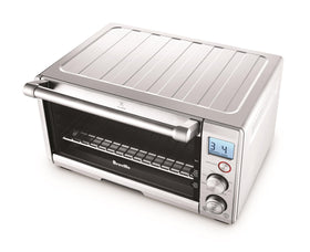 Breville BOV650XL 12-inch pizza fits evenly with Element iQ.