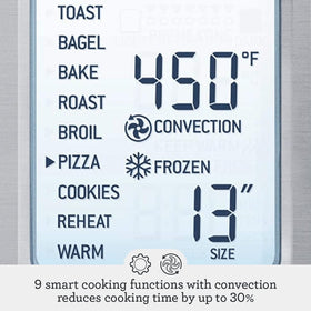 Breville BOV800XL accessories including baking pan, rack, and pizza pan