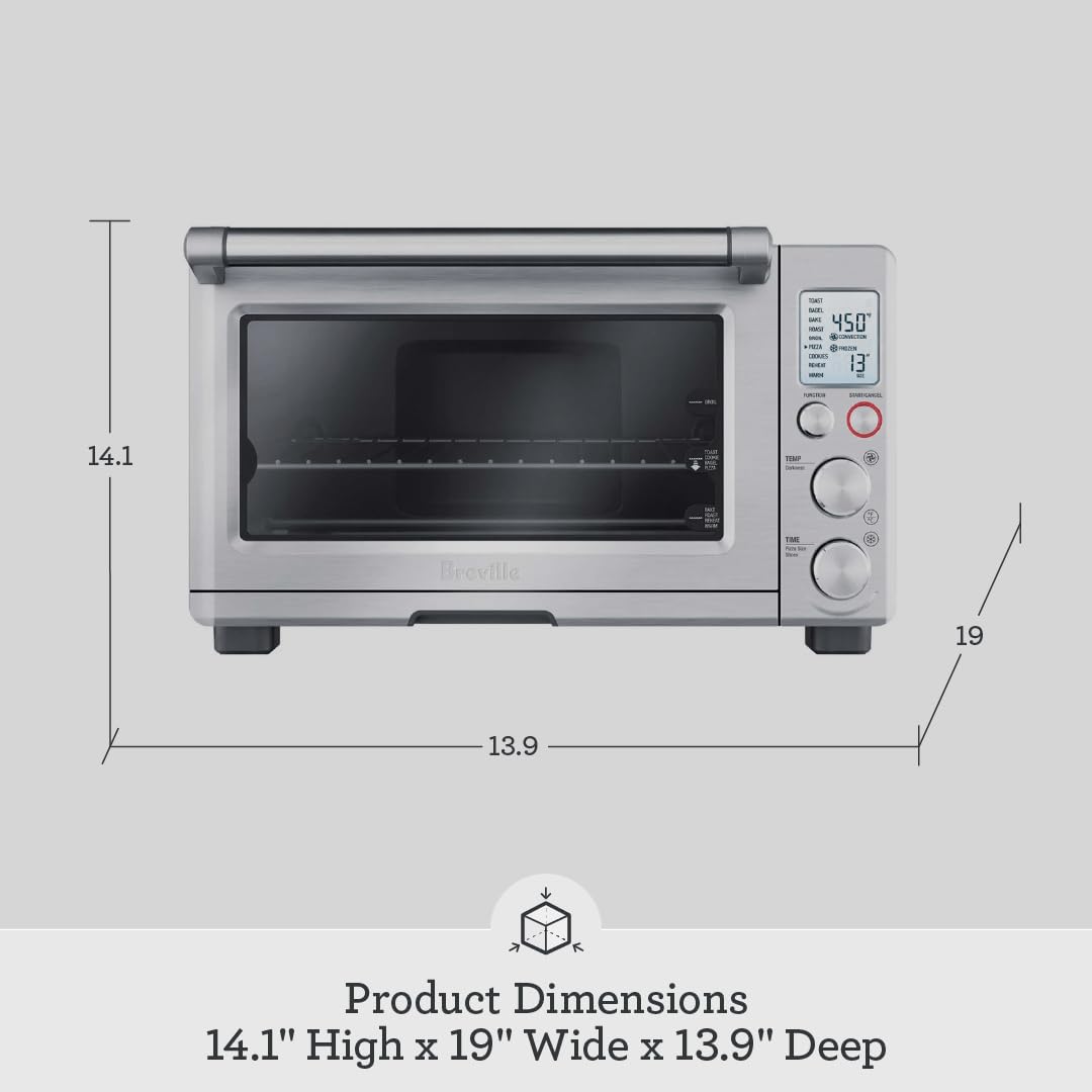 Breville BOV800XL interior wide view suitable for a 13 inch pizza and trays