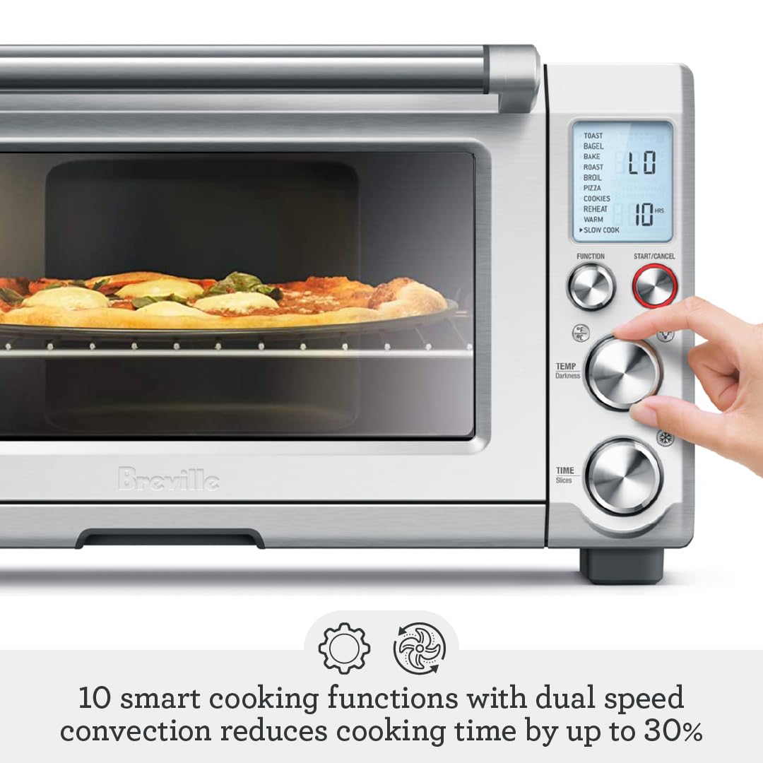 Breville Smart Oven Pro interior fits a 13-inch pizza for easy family meals.