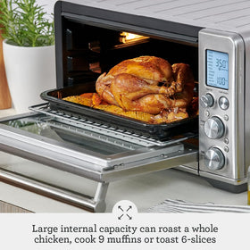 Breville BOV860OLT LCD display guiding 11 functions for precise cooking.
