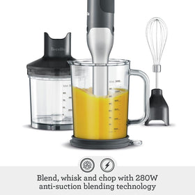 Breville anti-suction base reduces splashes for steady blending