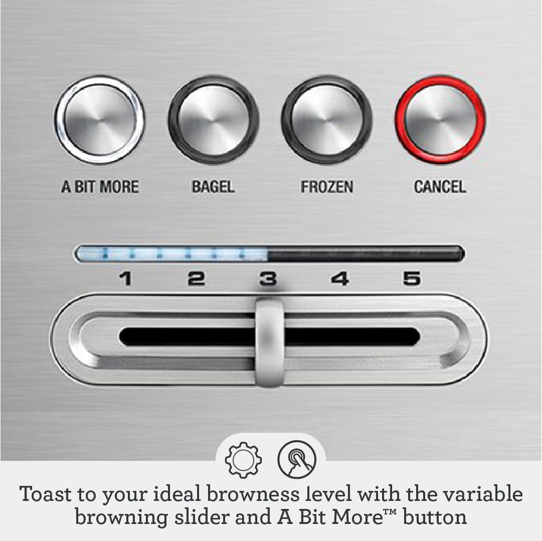 Breville BTA730XL bagel function delivers even heat for bagels