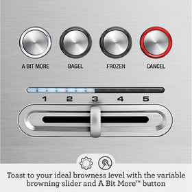 Breville BTA730XL bagel function delivers even heat for bagels