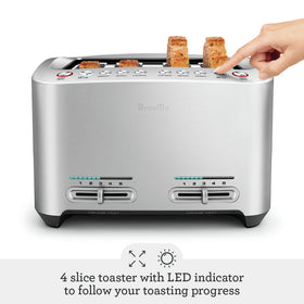 Breville BTA840XL 4-slice wide slots enabling even browning