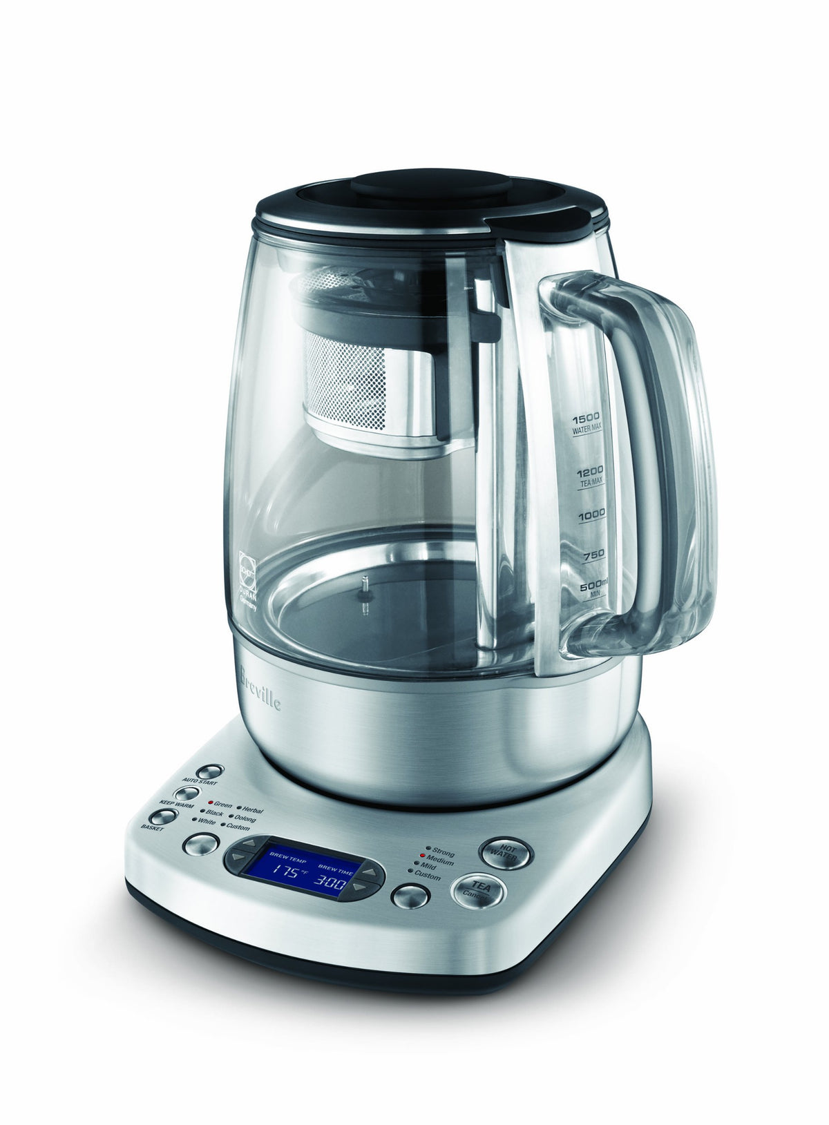 Breville BTM800XL with five presets tailoring heat for various teas
