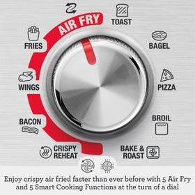 Breville Crispy Reheat mode evenly heats leftovers for a crunch.