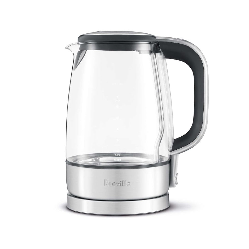 Breville Crystal Clear Kettle BKE595XL overview highlighting glass design for modern kitchens