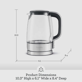 Breville Crystal Clear Kettle BKE595XL auto shut-off and boil-dry protection for safety