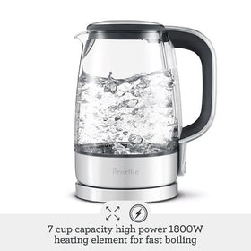 Breville Crystal Clear Kettle BKE595XL soft-opening lid for splash-free pouring