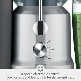 Breville Juice Fountain Cold nozzle for mess-free pouring into glass