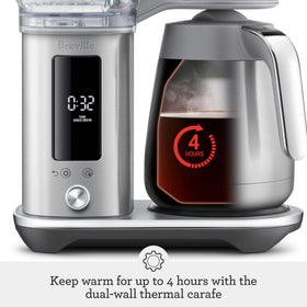 Breville Luxe Drip Coffee Machine delayed start enables ready mornings.