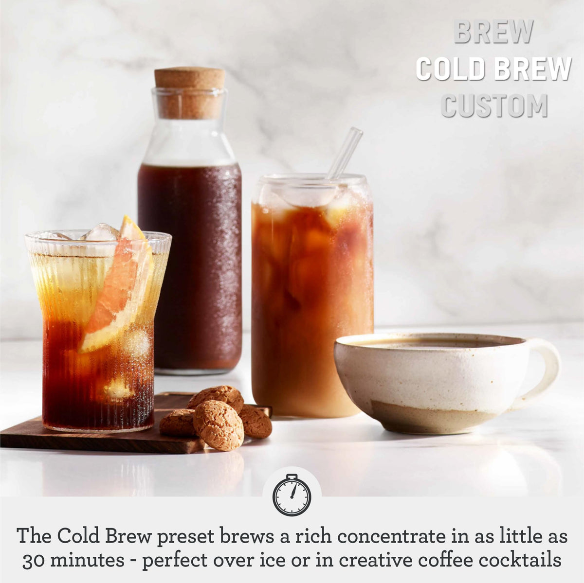 Breville Luxe Drip Coffee Machine flat-bottom filter compatibility enhances flavor range.