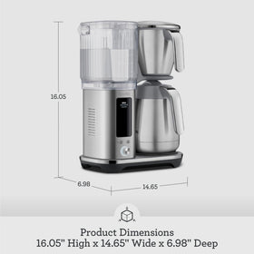Breville Luxe Drip Coffee Machine thermal carafe preserves heat for hours.