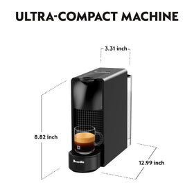 Breville Essenza Mini capsule area close-up showing capsule system