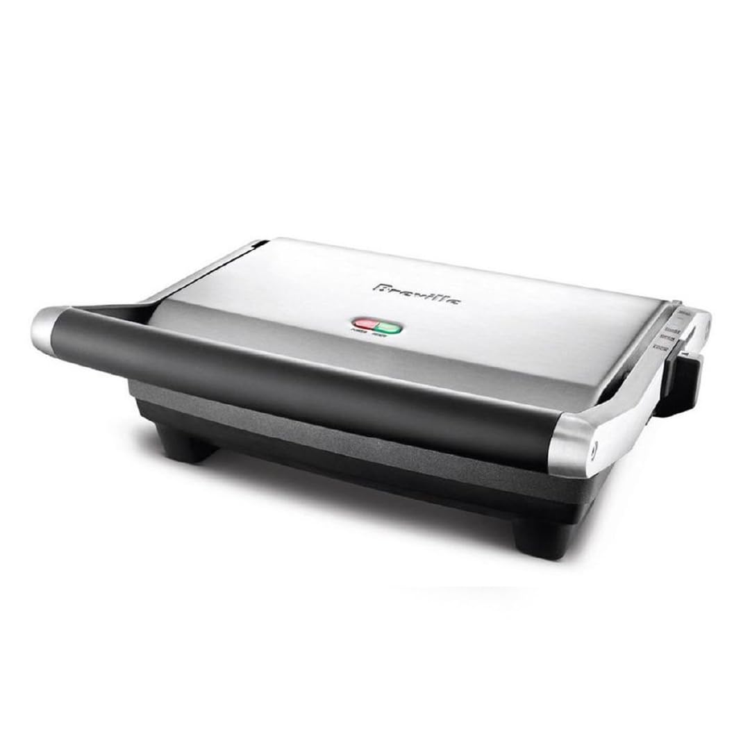 Breville Panini Duo with nonstick plates for even grilling and easy cleanup