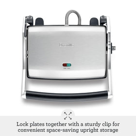Breville Panini Duo space-saving storage with upright position