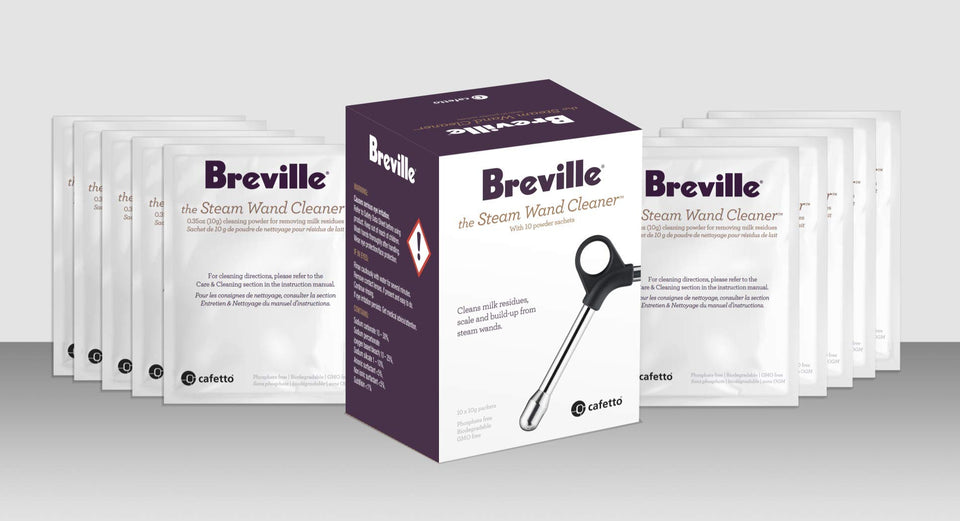 Breville steam wand cleaner complete kit removes milk residue and buildup for optimal steam performance