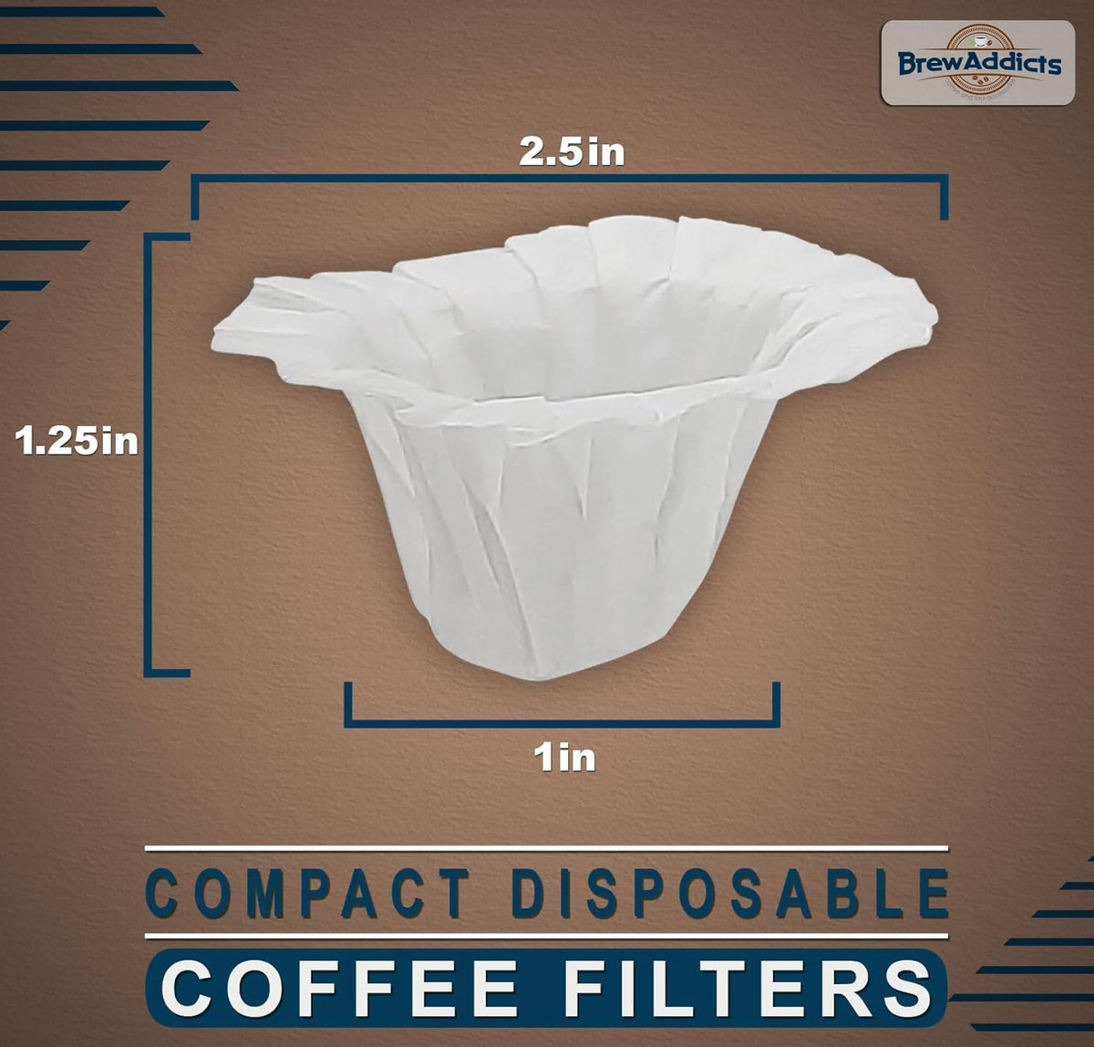 Brew Addicts compact filter in reusable pod enabling quick, mess-free morning brews