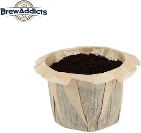 Brew Addicts disposable filters in an office routine for ease