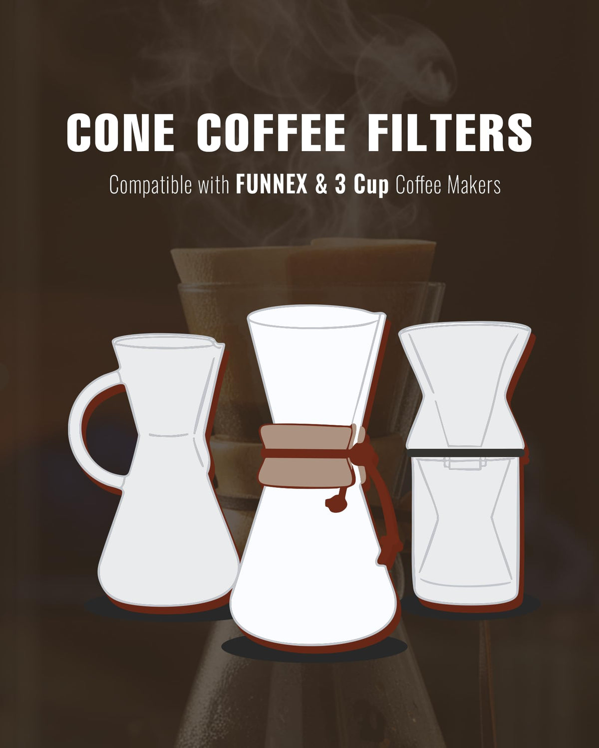 Brew Choice pour-over filter compatible with Chemex brewing