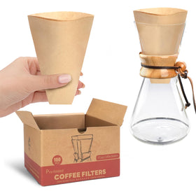 Brew Choice pre-folded cone filter for a clean, quick brew