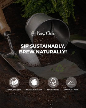 Brew Choice pre-folded design enables quick, mess-free setup
