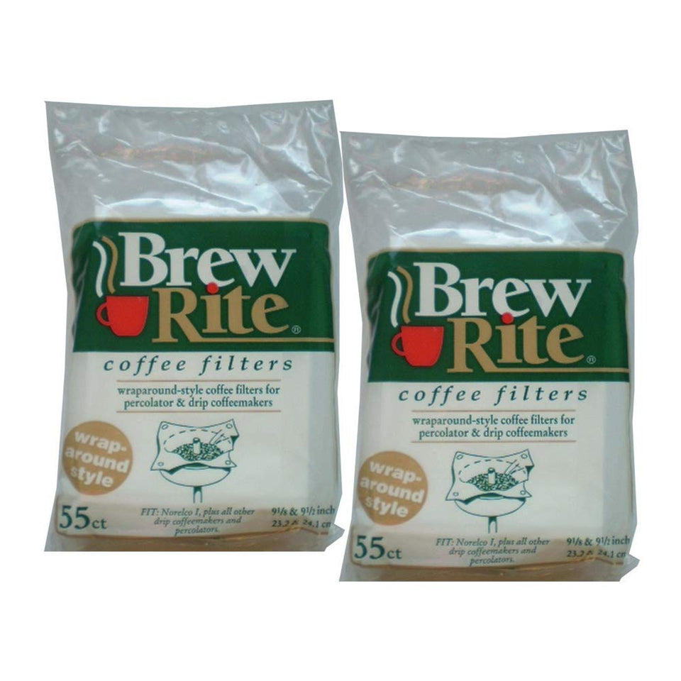 Brew Rite wrap-around percolator filters, 110-count pack, for percolators and campfire coffee