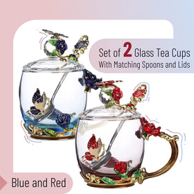 Brew To A Tea butterfly and rose design enhances tea time with sophistication.