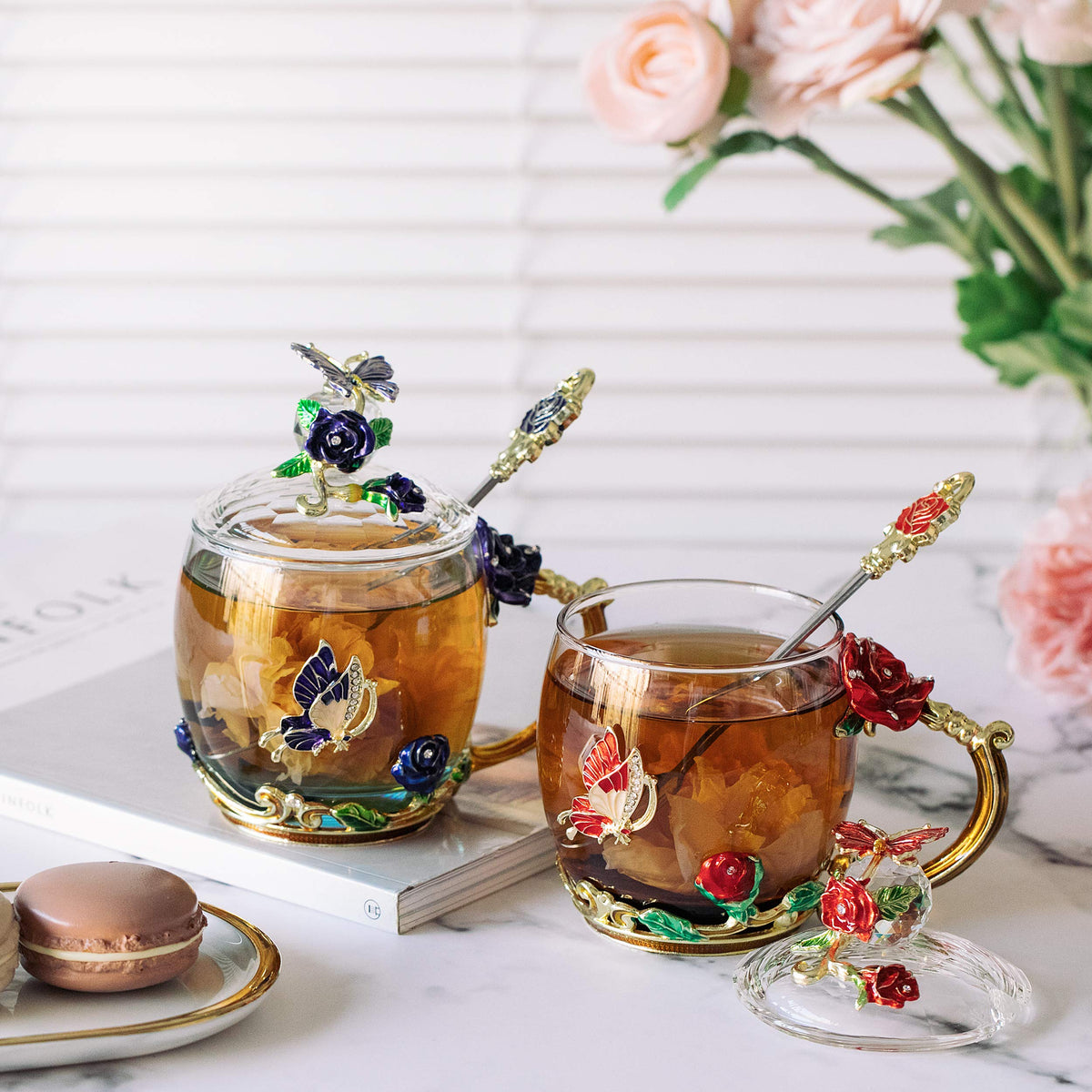 Handmade lead-free glass from Brew To A Tea offers clarity and safety.