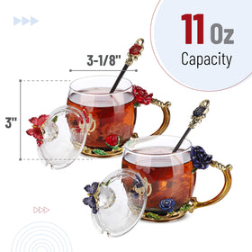 Brew To A Tea matching lid and spoon complete the set for elegant serving.