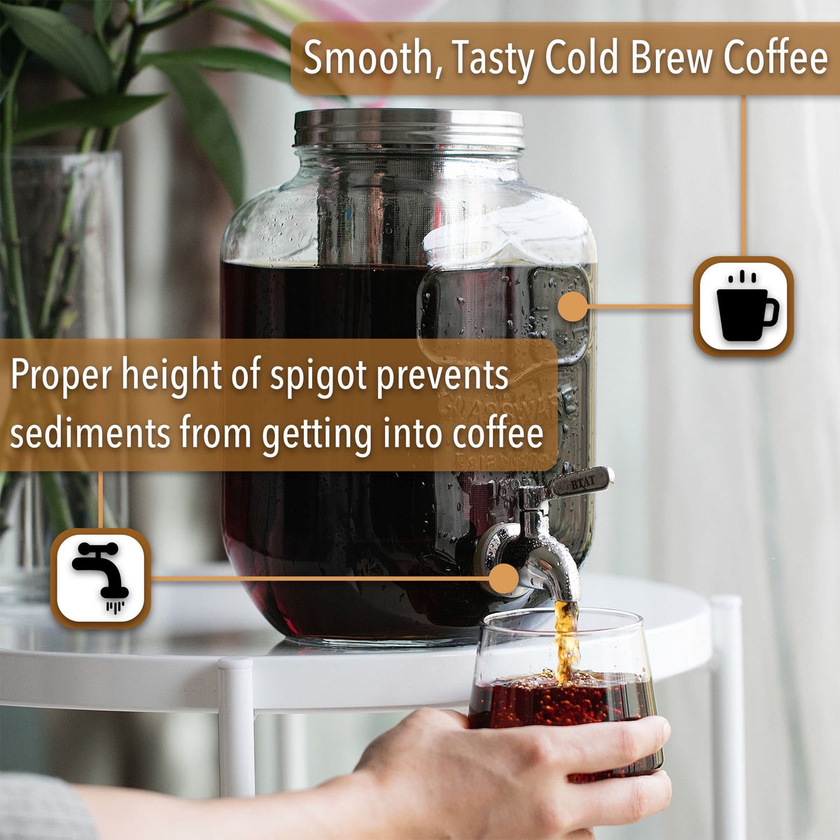 Brew To A Tea BTaT removable mesh filter keeps grounds out of your beverage