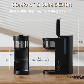 Brewmann iced coffee function image demonstrating 6oz/8oz servings with ice