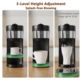 Brewmann removable drip tray with tall mugs fits up to seven inches