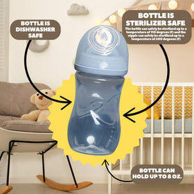 BREW PANTS sterilizer-safe bottle and nipple for quick sanitization
