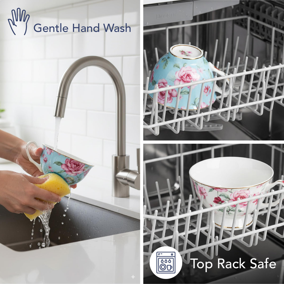 BTaT dishwasher-safe cups simplify cleaning after entertaining.