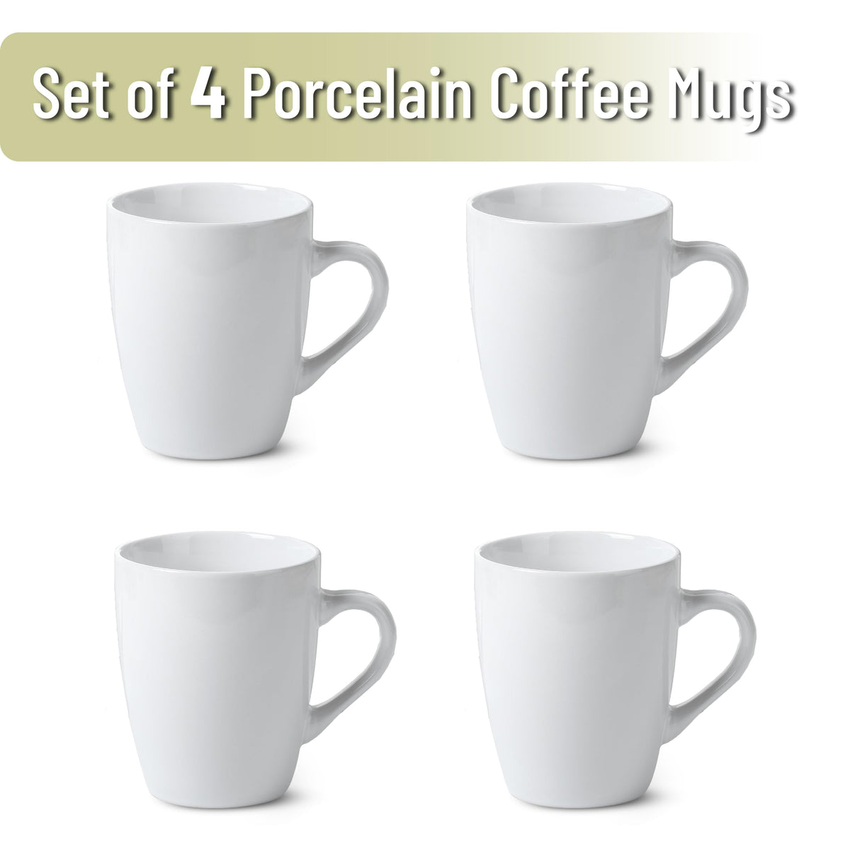 Brew To A Tea white ceramic mugs with handles, ideal for tea or cocoa