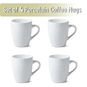 Brew To A Tea white ceramic mugs with handles, ideal for tea or cocoa