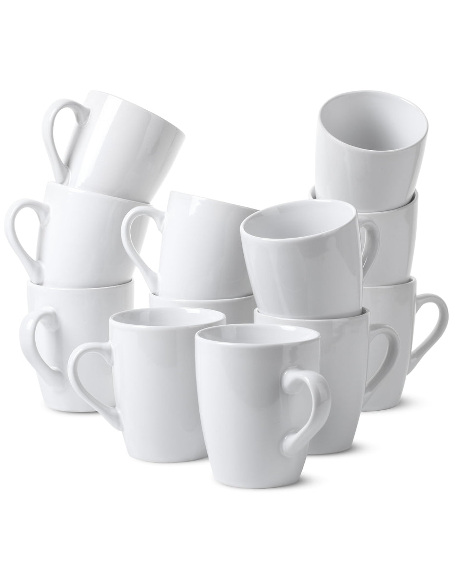 Brew To A Tea white mug set 12oz, classic for everyday use