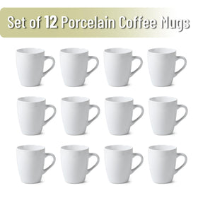 Brew To A Tea white mugs with ergonomic handle for comfortable grip