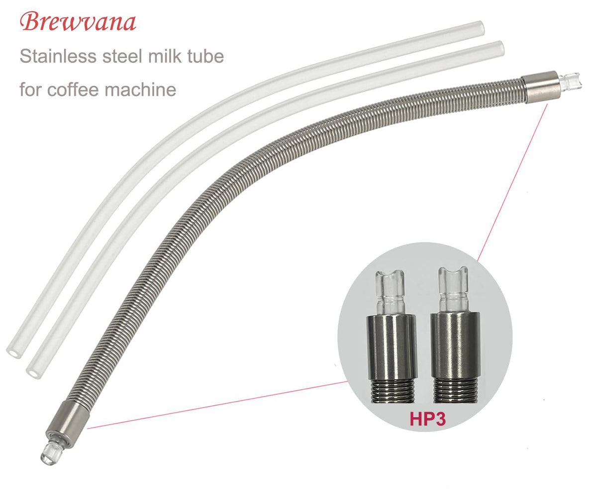 Brewvana HP3 opaque casing shields the milk tube from UV light.