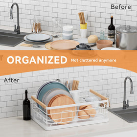 BRIAN & DANY compact rack offers wide drying area for bowls.