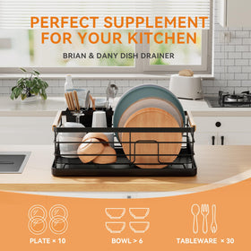 BRIAN & DANY cutlery holder with dividers keeps forks and spoons organized.